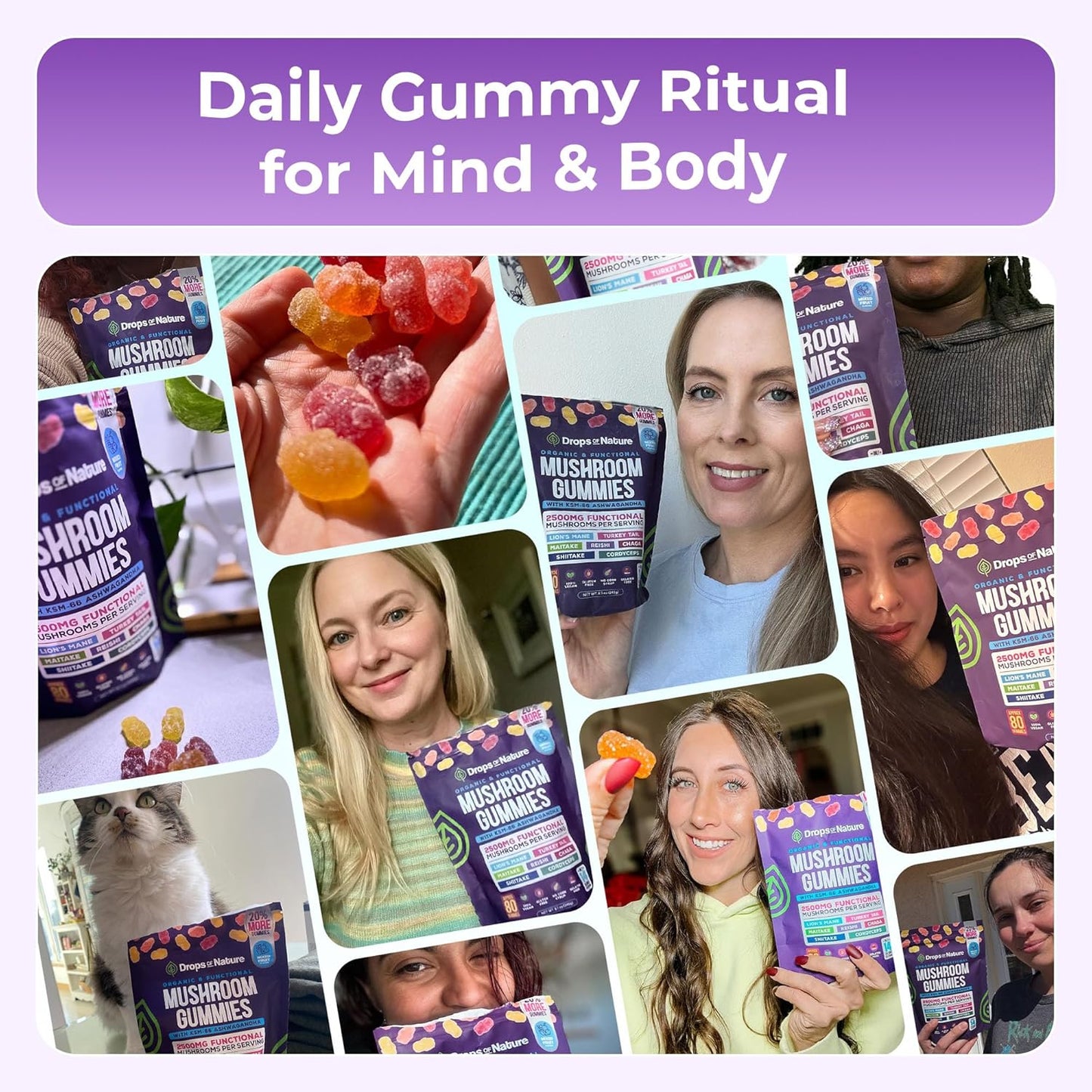 Beautiqe™ Mushroom Gummies - Daily Focus + Immunity Care