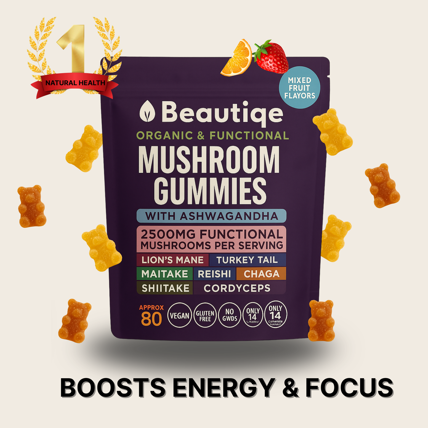 Beautiqe™ Mushroom Gummies