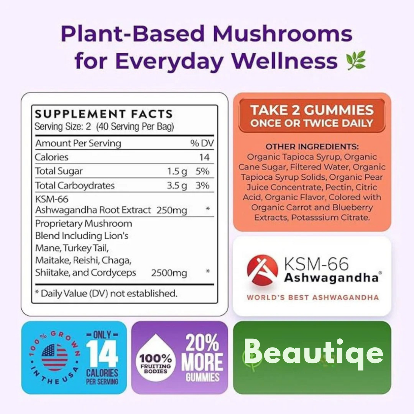 Beautiqe™ Mushroom Gummies