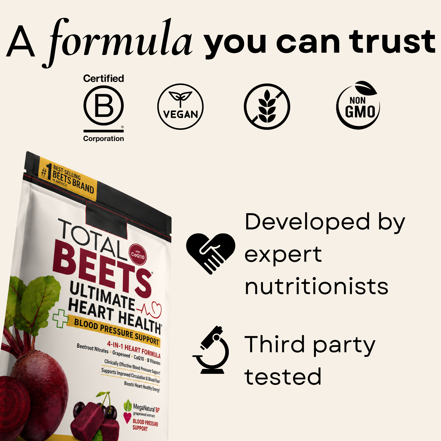 TOTAL BEETS™ – Blood Pressure Support + Strengthening Heart Health