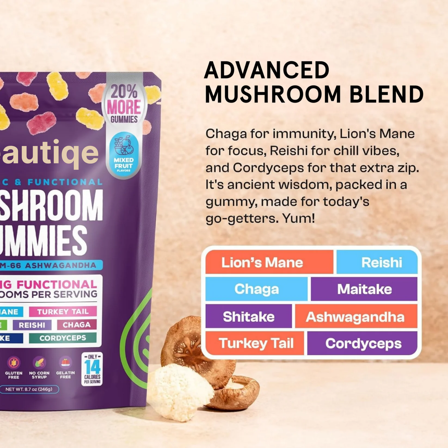 Beautiqe™ Mushroom Gummies