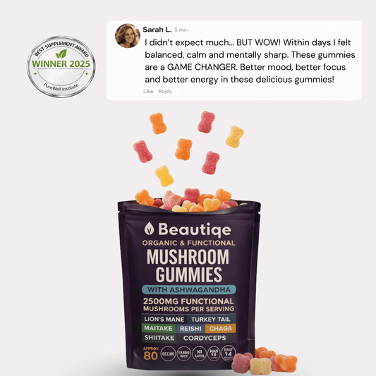 Beautiqe™ Mushroom Gummies - Daily Focus + Immunity Care